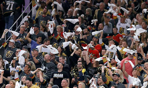 Vegas Golden Knights fans celebrate. (Photo by Ethan Miller/Getty Images)