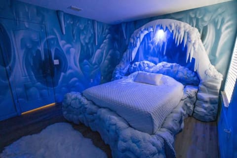 Each bedroom was inspired by a different planet.