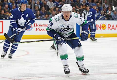 Tyler Toffoli #73 of the Vancouver Canucks (Photo by Claus Andersen/Getty Images)