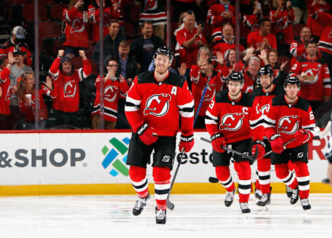 Dougie Hamilton #7 of the New Jersey Devils. (Photo by Bruce Bennett/Getty Images)