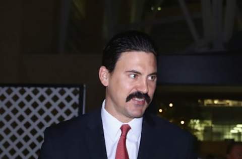 TORONTO, ON – NOVEMBER 13: George Parros of the NHL walks the red carpet prior to the Hockey Hall of Fame induction ceremony at Brookfield Place on November 13, 2017 in Toronto, Canada. (Photo by Bruce Bennett/Getty Images)