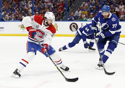 Jun 28, 2021; Tampa, Florida, USA; Montreal Canadiens Phillip Danault Mandatory Credit: Kim Klement-USA TODAY Sports