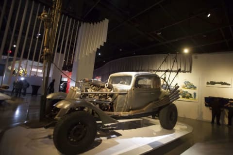 The Nux Car on display at the Petersen Automotive Museum in 2019.