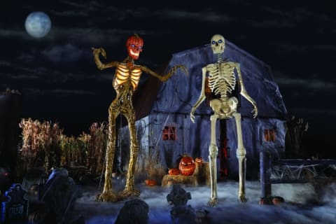 Home Depot's 12-foot-tall skeletons have become a precious commodity.