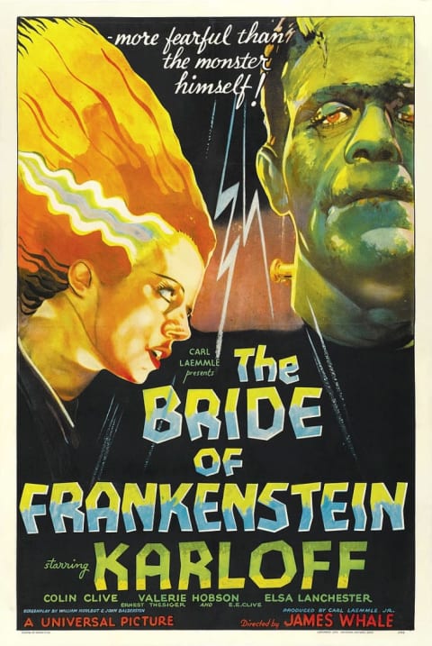 Poster for The Bride of Frankenstein (1935).