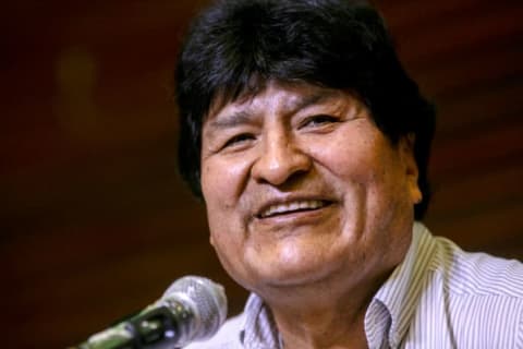 Former president of Bolivia Evo Morales