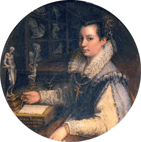 Lavinia Fontana's Self-Portrait in the Studio, 1579.