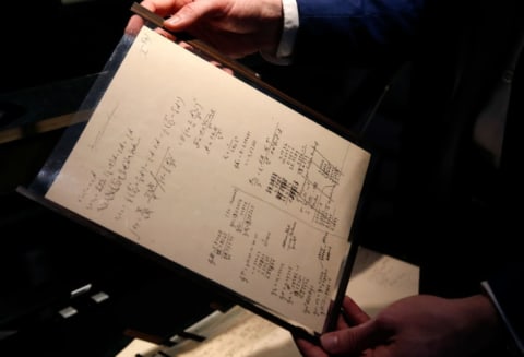 A photo of the The Einstein-Besso manuscript from November 2021.