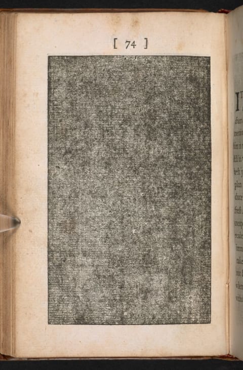 One of Tristram Shandy's black pages.