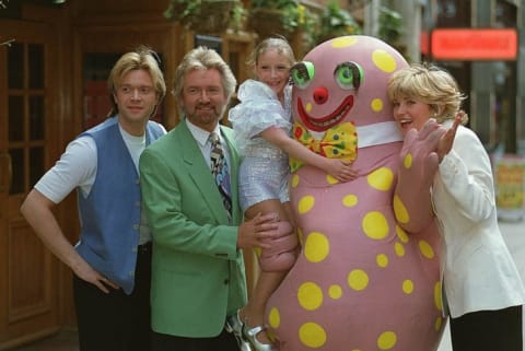 Mr Blobby smiles pretty for the camera—and his fans.