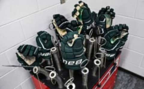 William A glove dryer for player equipment photographed during a tour of the Munn Ice Arena completed renovations on Friday, Sept. 23, 2022, in East Lansing. 220923 Munn Renovations 055a