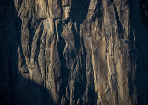 The face of Yosemite Valley's El Capitan, which you can absolutely take for granite. (It's granite.)