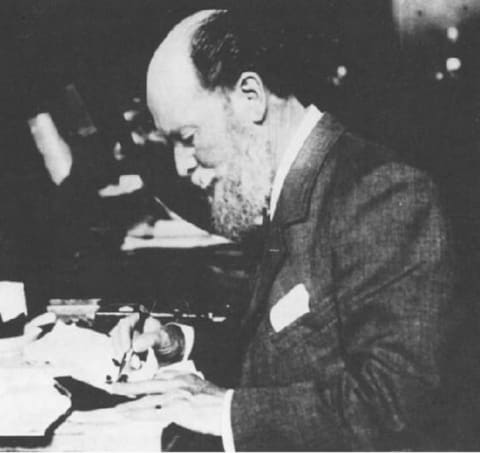 Peter Carl Fabergé  at work.