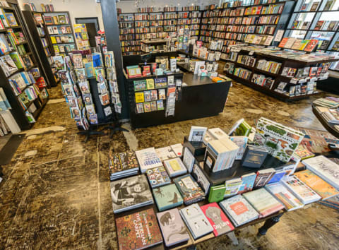 An interior shot of Blume and Cooper's bookish sanctuary.