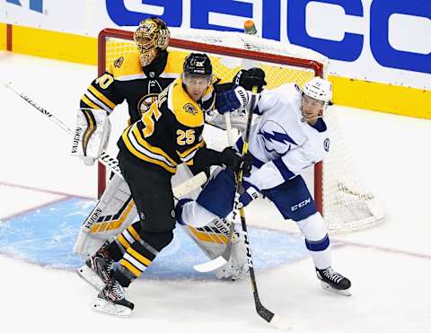 Boston Bruins, Brandon Carlo #25 (Photo by Andre/Ringuette/Getty Images)