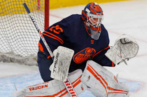 Edmonton Oilers Goaltender Mikko Koskinen #19 Mandatory Credit: Perry Nelson-USA TODAY Sports