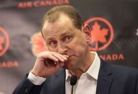 General manager Brad Treliving of the Toronto Maple Leafs,  (Photo by Tom Szczerbowski/Getty Images)