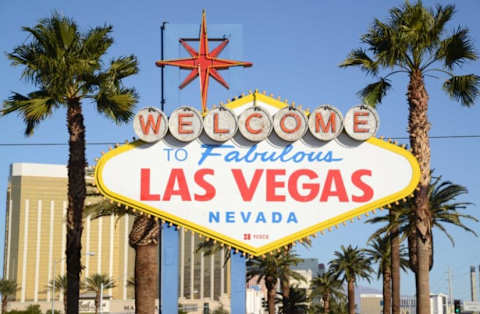 Dec 17, 2016; Las Vegas, NV, USA; A general view of the “Welcome to Fabulous Las Vegas” sign on the Las Vegas strip on Las Vegas Blvd. Mandatory Credit: Kirby Lee-USA TODAY Sports