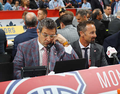 CHICAGO, IL – JUNE 24: (L-R) Mark Bergevin Montreal Canadiens (Photo by Bruce Bennett/Getty Images)