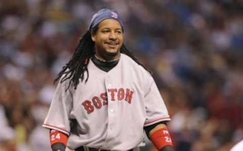 Red Sox star Manny Ramirez. (Photo by Al Messerschmidt/Getty Images)