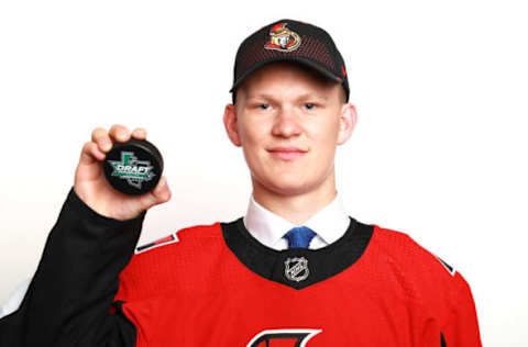 Brady Tkachuk, Ottawa Senators, 2018 NHL Draft (Photo by Tom Pennington/Getty Images)