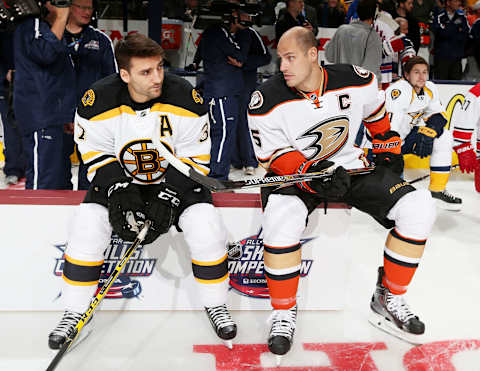 Patrice Bergeron #37 of the Boston Bruins. (Photo by Bruce Bennett/Getty Images)