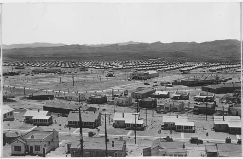 1932 panorama of Boulder City, Nevada, from Water Tank Hill.