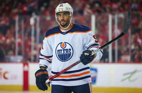 Edmonton Oilers forward Evander Kane, #91. Mandatory Credit: Sergei Belski-USA TODAY Sports