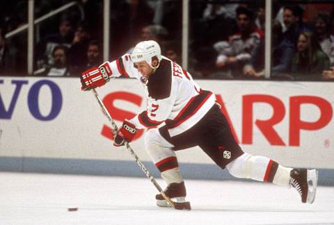 Viacheslav Fetisov #2 of the New Jersey Devils. (Photo by Focus on Sport/Getty Images)