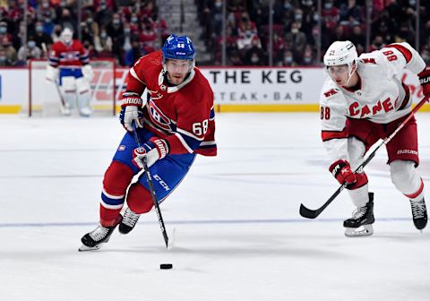 Oct 21, 2021; Montreal, Quebec, CAN; Montreal Canadiens Mike Hoffman Mandatory Credit: Eric Bolte-USA TODAY Sports