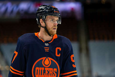 Connor McDavid #97 of the Edmonton Oilers. (Photo by Codie McLachlan/Getty Images)