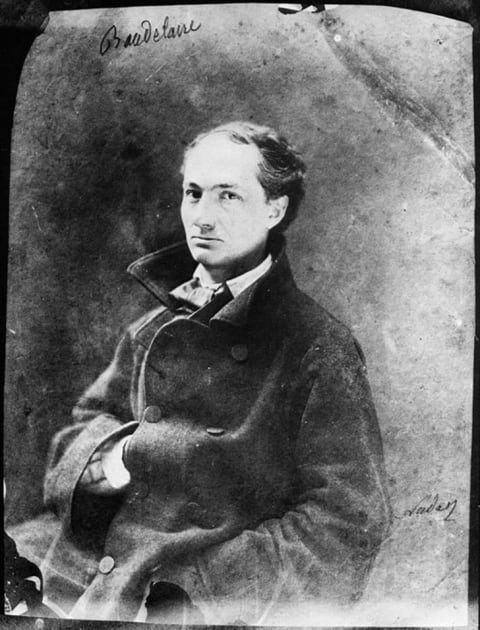 Charles Baudelaire 1855, photo by Félix Nadar.