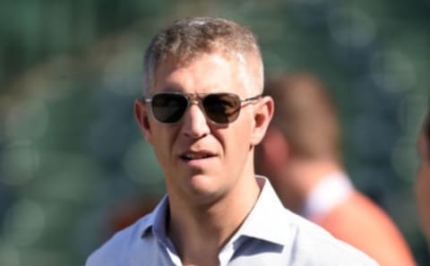 Executive vice president and general manager Mike Elias of the Baltimore Orioles . (Photo by Mitchell Layton/Getty Images)