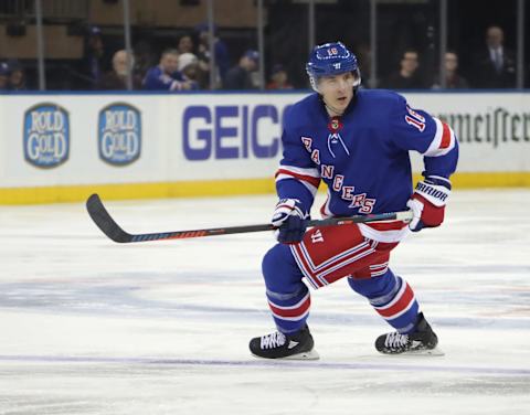 NEW YORK, NEW YORK – NOVEMBER 17: Ryan Strome #16 of the New York Rangers skates in his first game with the team against the Florida Panthers at Madison Square Garden on November 17, 2018 in New York City. (Photo by Bruce Bennett/Getty Images)