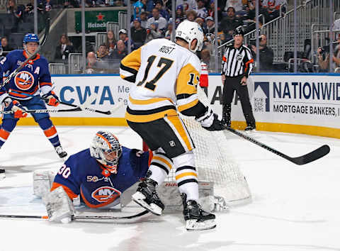 Pittsburgh Penguins, New York Islanders. (Photo by Bruce Bennett/Getty Images)