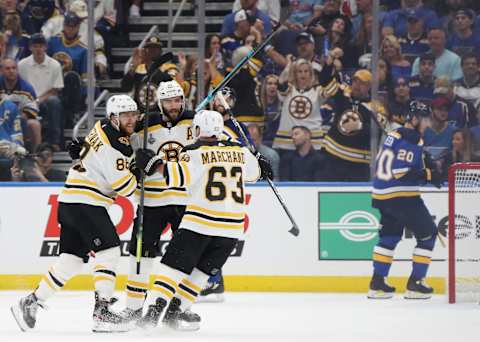 Patrice Bergeron #37 of the Boston Bruins. (Photo by Bruce Bennett/Getty Images)