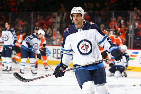 Dylan DeMelo #12 of the Winnipeg Jets (Photo by Mitchell Leff/Getty Images)