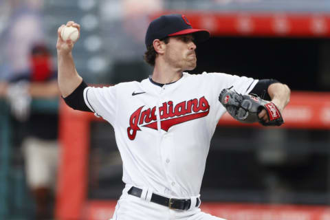 Starting pitcher Shane Bieber of the Cleveland Indians (Photo by Ron Schwane/Getty Images)