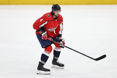 Brenden Dillon, Washington Capitals in (Photo by Patrick Smith/Getty Images)