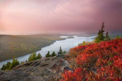 The Beach Mountain Trail in Acadia National Park.