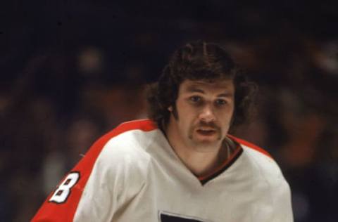 Dave Schultz playing for the Flyers in the 1970s. (Photo by Melchior DiGiacomo/Getty Images)