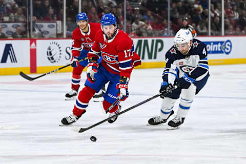 Oct 28, 2023; Montreal, Quebec, CAN; Montreal Canadiens right wing Josh Anderson. Mandatory Credit: David Kirouac-USA TODAY Sports