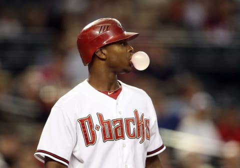 Justin Upton #10 of the Arizona Diamondbacks (Photo by Christian Petersen/Getty Images)