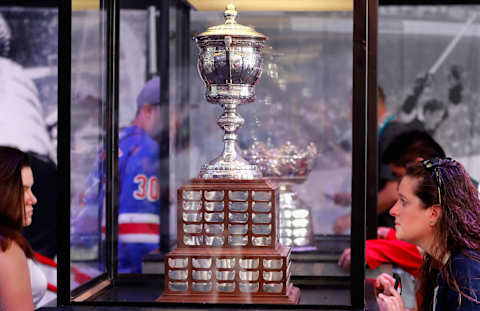 TAMPA, FL – JANUARY 27: Lady Byng Memorial Trophy. (Photo by Mike Carlson/Getty Images)