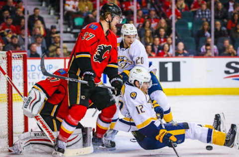 NHL: Nashville Predators at Calgary Flames