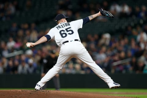 SEATTLE – SEPTEMBER 24: James Paxton #65 of the Seattle Mariners pitches during the game against the Oakland Athletics at Safeco Field on September 24, 2018 in Seattle, Washington. The Athletics defeated the Mariners 7-3. (Photo by Rob Leiter/MLB Photos via Getty Images)