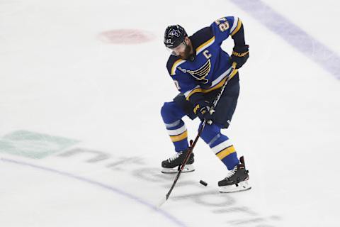 ST LOUIS, MISSOURI – JUNE 03: Alex Pietrangelo #27 of the St. Louis Blues. (Photo by Jamie Squire/Getty Images)