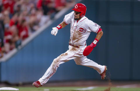 CINCINNATI, OH – AUGUST 11: Billy Hamilton #6 of the Cincinnati Reds rounds the bases during the game against the Arizona Diamondbacks at Great American Ball Park on August 11, 2018 in Cincinnati, Ohio. (Photo by Michael Hickey/Getty Images)