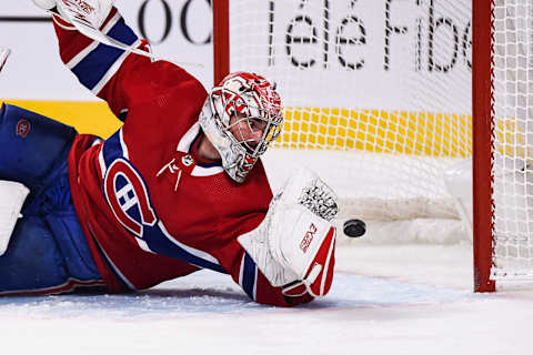 MONTREAL, QC – NOVEMBER 26: Montreal Canadiens goalie Carey Price (31) allows a goal during the Boston Bruins versus the Montreal Canadiens game on November 26, 2019, at Bell Centre in Montreal, QC (Photo by David Kirouac/Icon Sportswire via Getty Images)