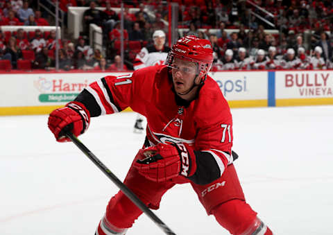 Lucas Wallmark #71 (Photo by Gregg Forwerck/NHLI via Getty Images)